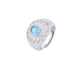 Anello Ersilia - pietra azzurro