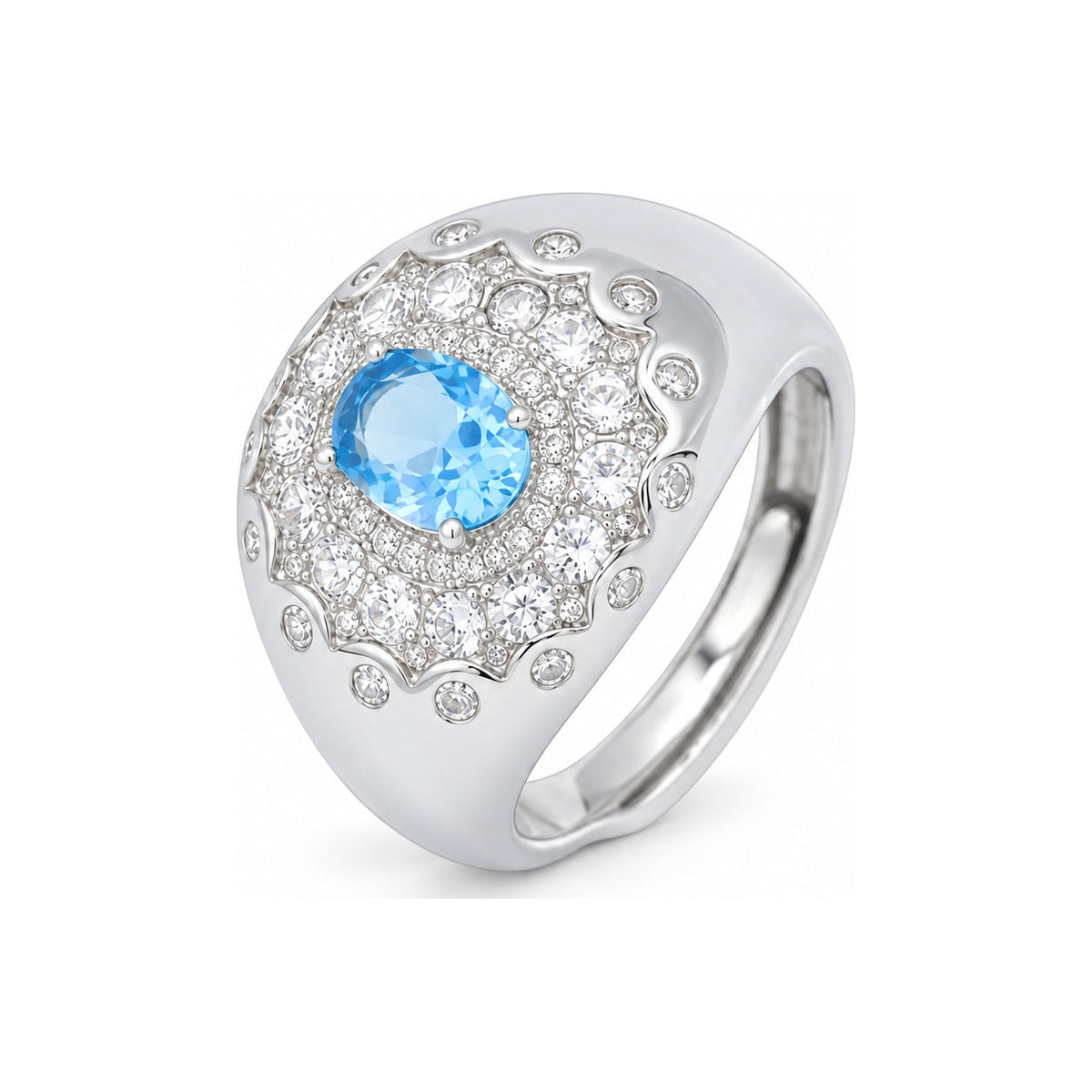 Anello Ersilia - pietra azzurro