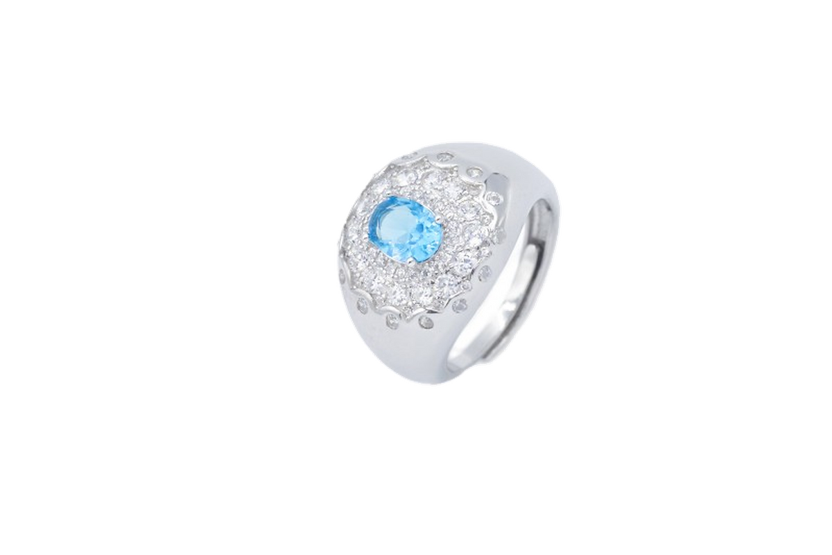 Anello Ersilia - pietra azzurro