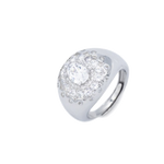 Anello Ersilia - pietra bianco