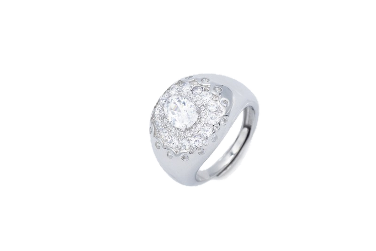 Anello Ersilia - pietra bianco