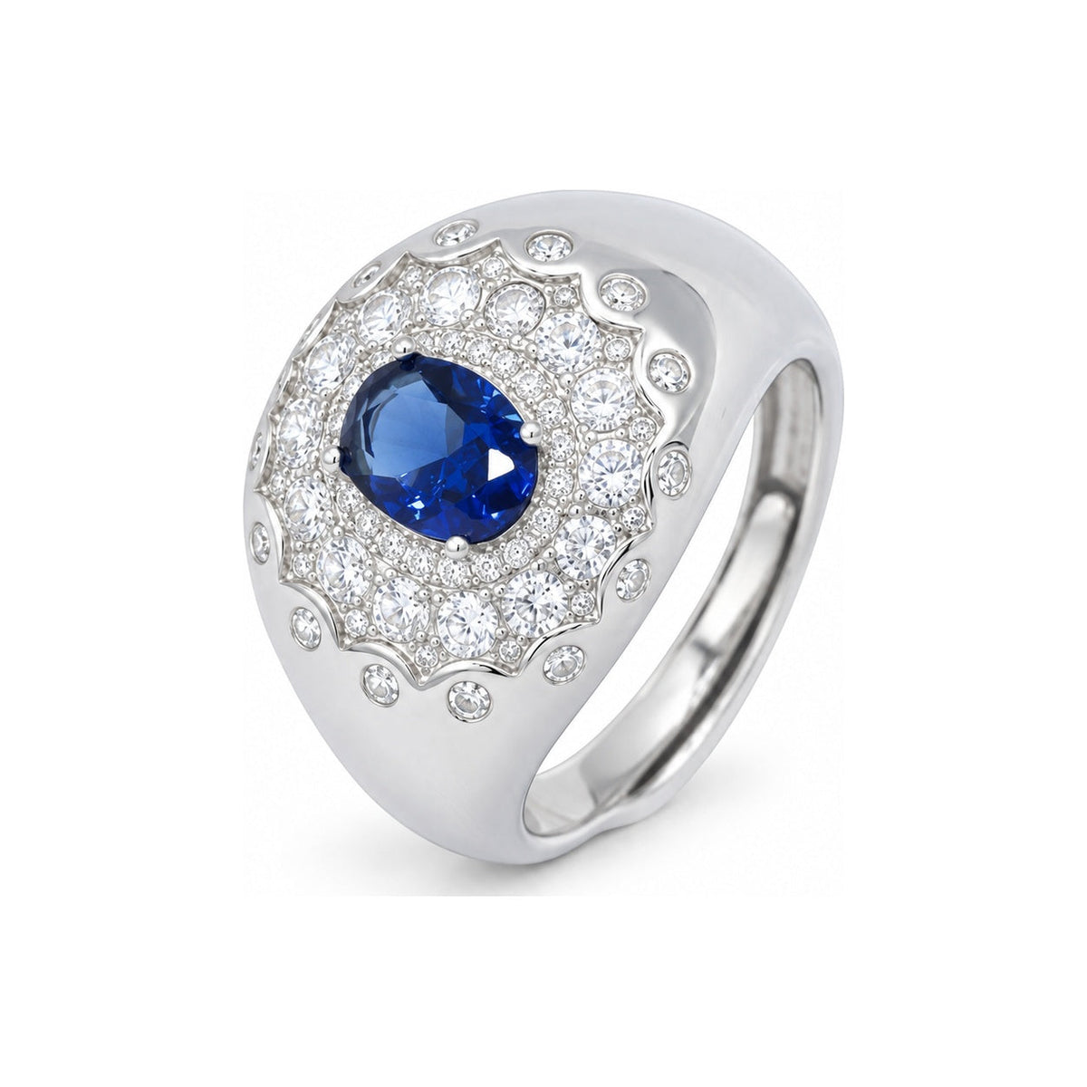 Anello Ersilia - pietra blu