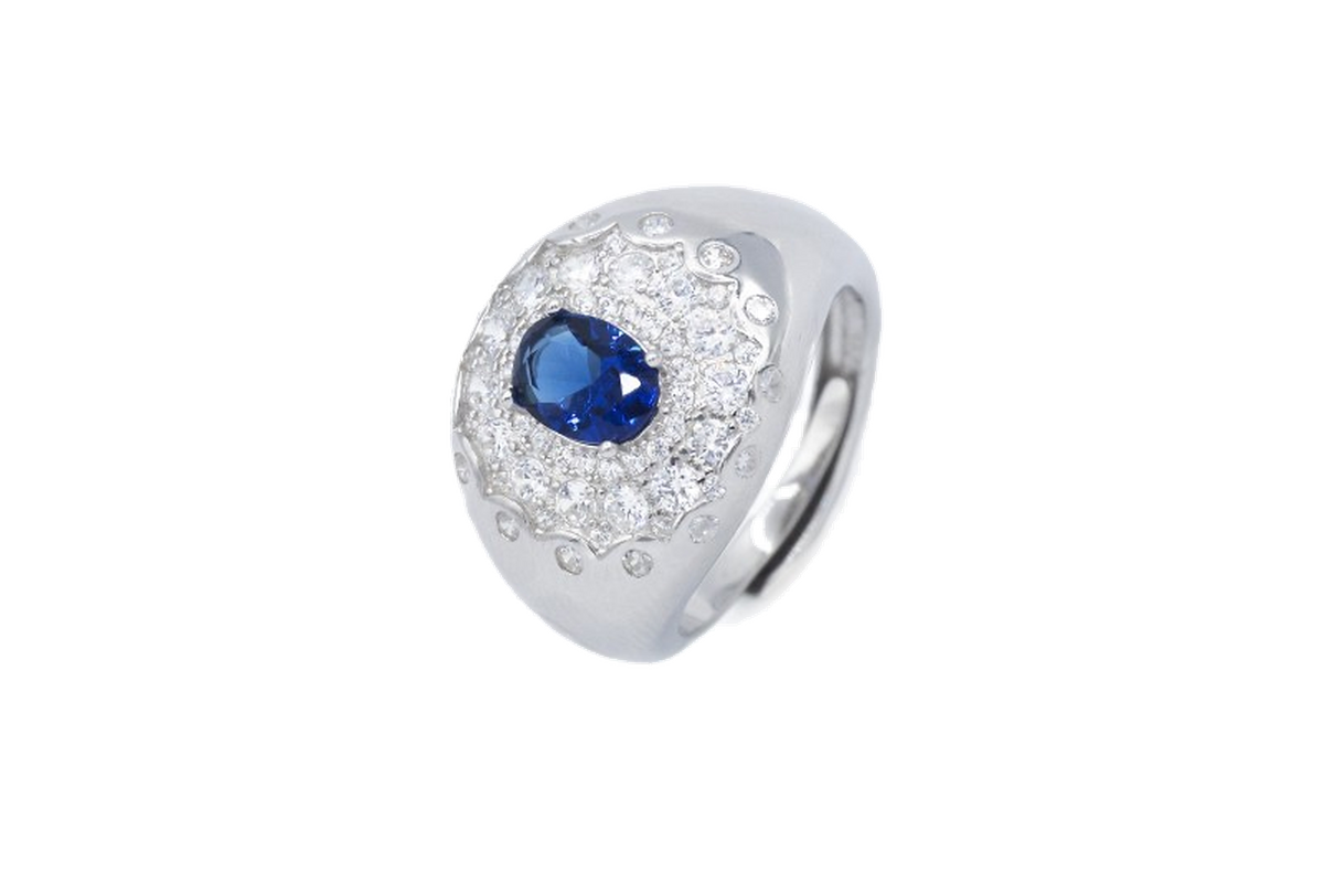 Anello Ersilia - pietra blu