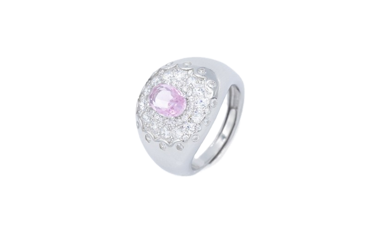 Anello Ersilia - pietra rosa