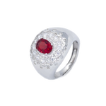 Anello Ersilia - pietra rosso