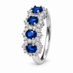 Anello Kate quattro castoni - blu