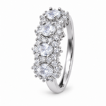 Anello Kate quattro castoni - trasparente