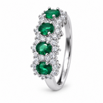 Anello Kate quattro castoni - verde