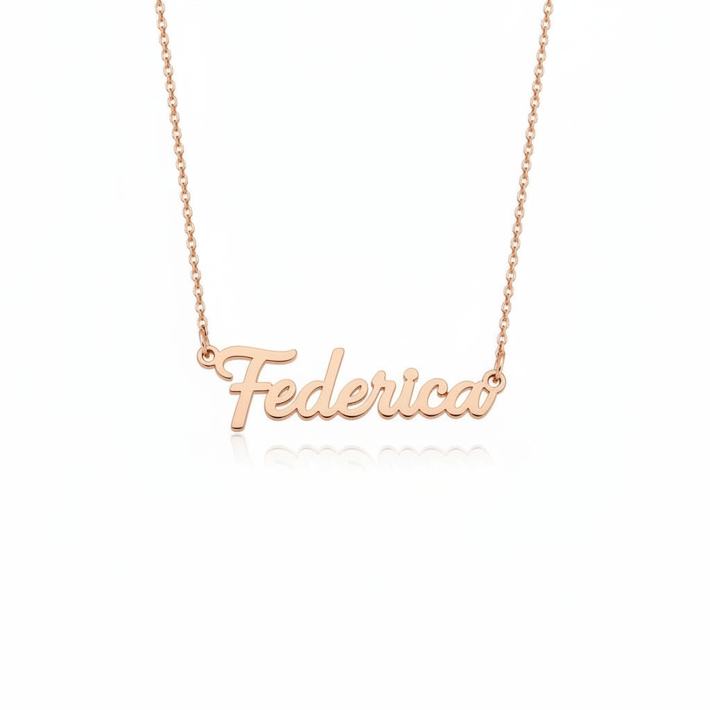 Collana Argento 925 Oro Personalizzabile Con Nome Stampatello | Silver - Foto 10